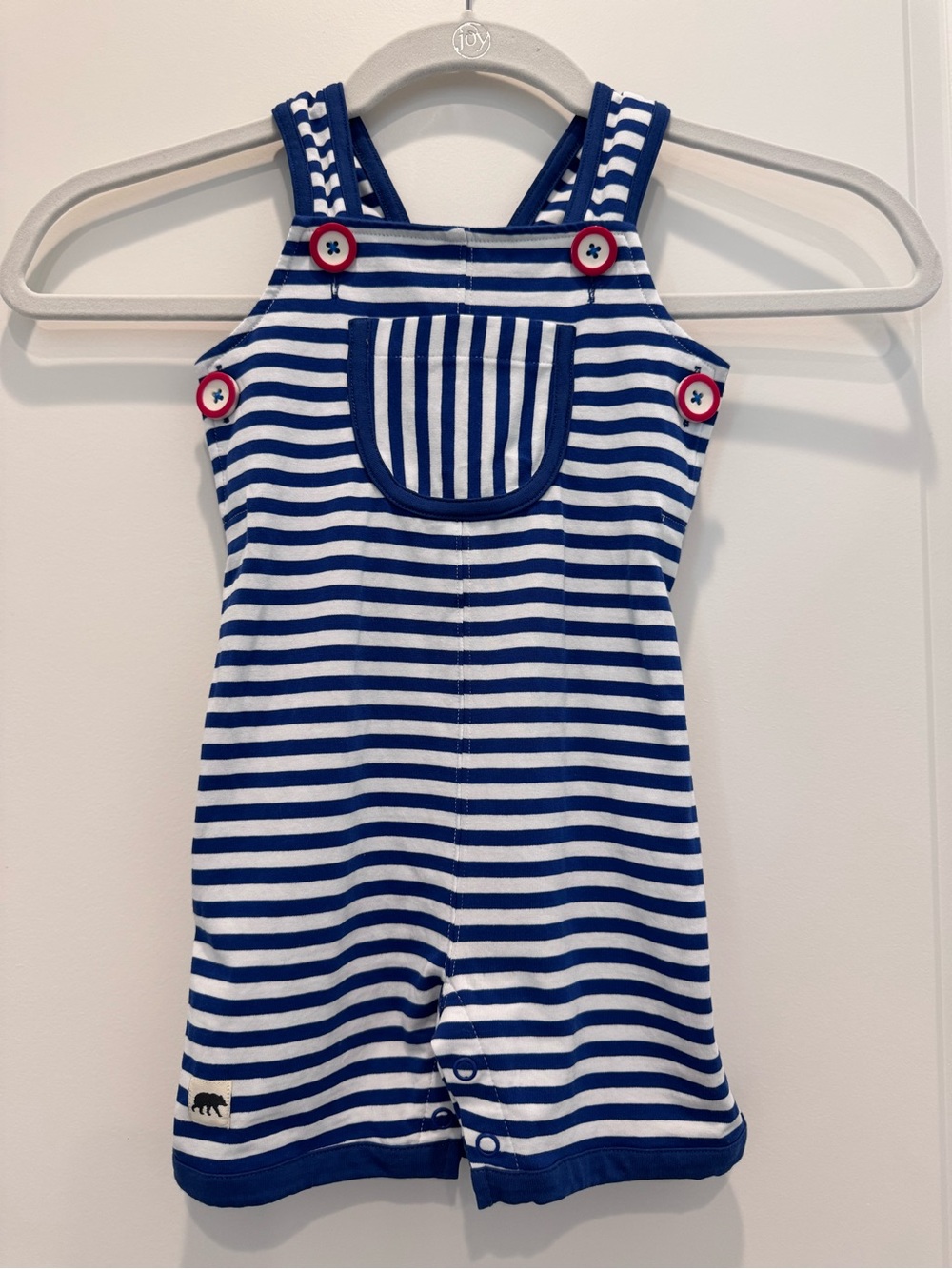 Wild Flowers - Wild Things - 18m - NWOT - Striped Blue and White Knit Romper